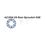 Заден алуминиев зъбак 428 Yamaha YZ80/85; Suzuki RM80/85 Blue - Image 3