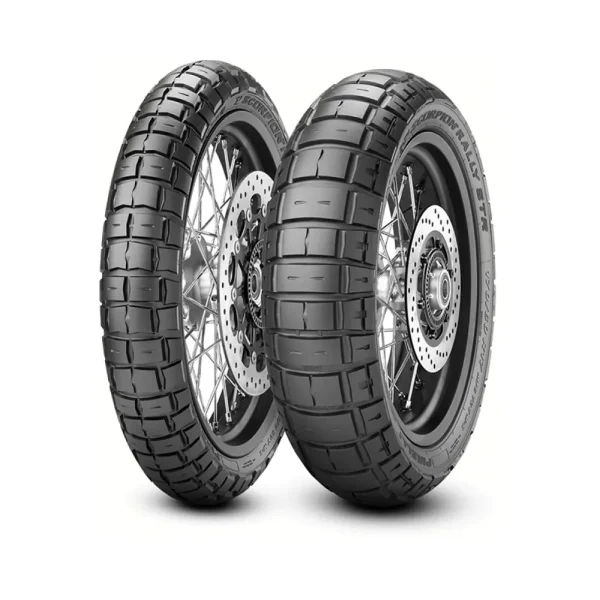 Комплект гуми Pirelli Rally STR | Предна гума Scorpion Rally STR 110/80 R 19 M/C 59V M+S TL | Задна гума Scorpion Rally STR 150/70 R 17 M/C 69V M+S TL