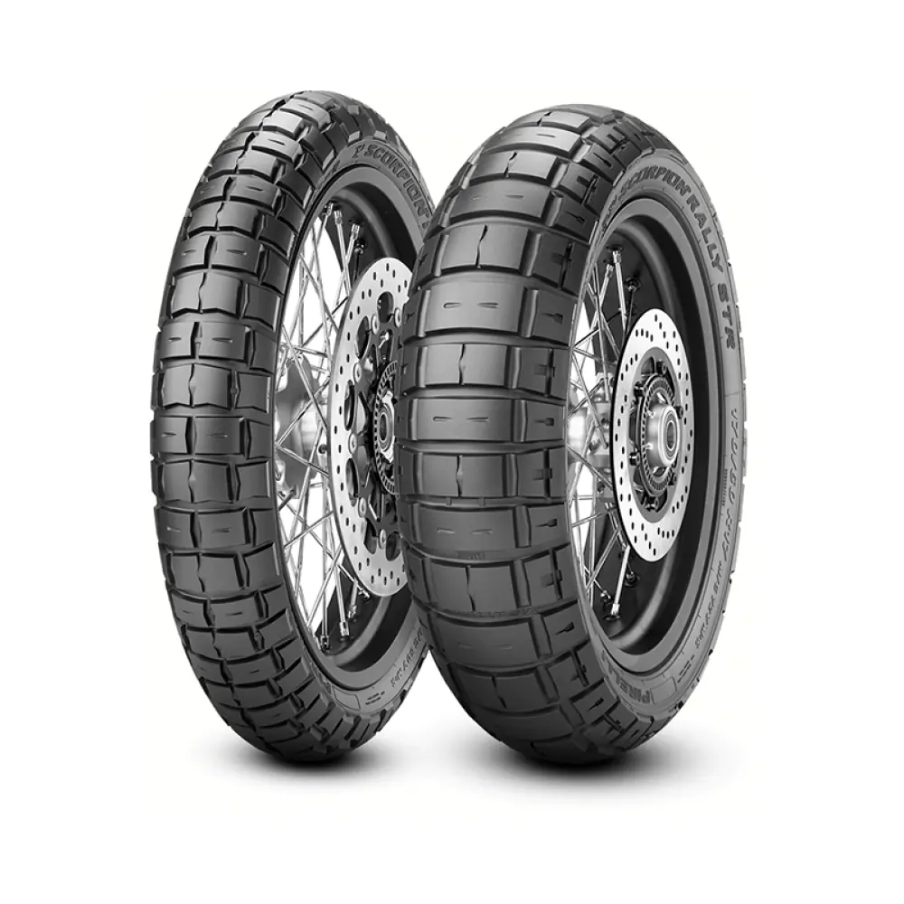 pirelli-rally-str-tires-set-18-2.webp Комплект гуми Pirelli Rally STR | Предна гума Scorpion Rally STR 110/80 R 19 M/C 59V M+S TL | Задна гума Scorpion Rally STR 150/70 R 17 M/C 69V M+S TL - Image 1