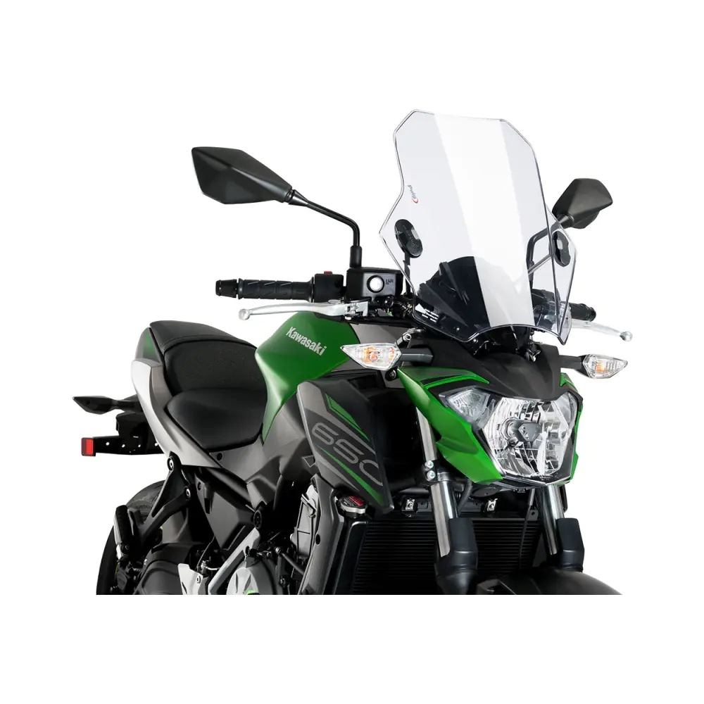 puig-windshield-bat-kawasaki-9987w-1.webp Слюда Bat Kawasaki ER6N 12-16, Z1000R 17-20, Z650 17-26, Z900 17-24 Clear - Image 1